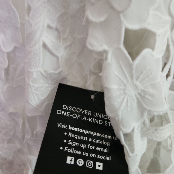 Nwt Boston Proper Elegant White Lace Dress - Picture 8 of 11